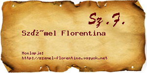 Számel Florentina névjegykártya